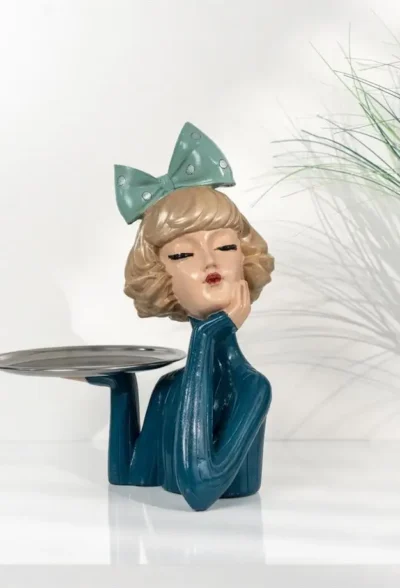 Tepsili Kız Sunumluk Petrol Yeşili