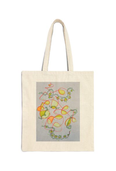Surreal Leaves of Peace Tote Bag | Abstract Portrait Art on Canvas