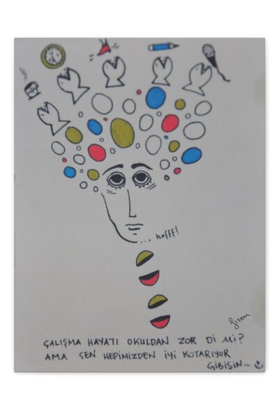 Surreal Working Life Illustration by Gizem Bayramoglu | Matte Canvas