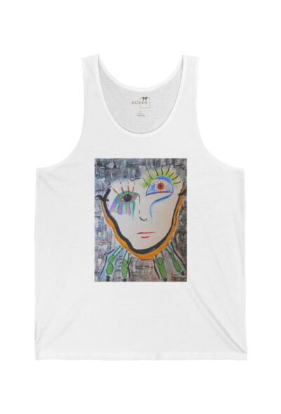 Unisex Tank Top with Surreal Sorrowful Man Illustration By Gizem Bayramoglu | Summer Comfort | Art Lover's Choice
