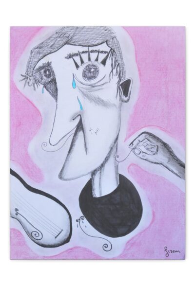 Surreal Teardrop Illustration by Gizem Bayramoglu | Matte Canvas