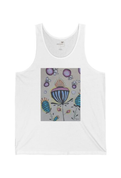 Unisex Tank Top with Surreal Natural Plant Illustration By Gizem Bayramoglu | Summer Comfort | Art Lover's Choice