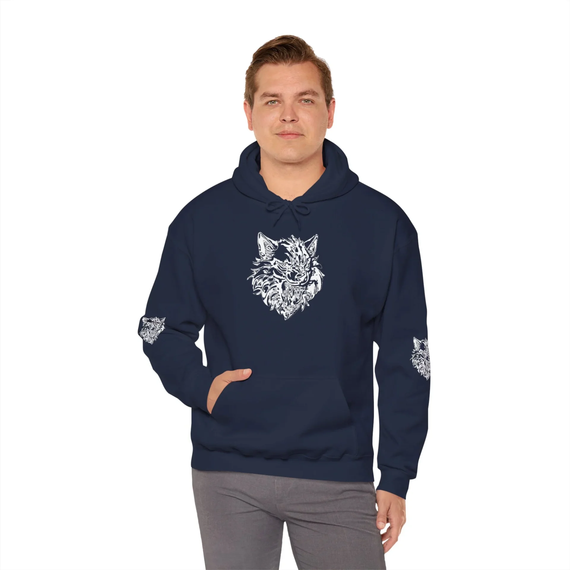 Kurt Kafası Tasarımlı Hoodie - Invert tasarım - Görsel 57