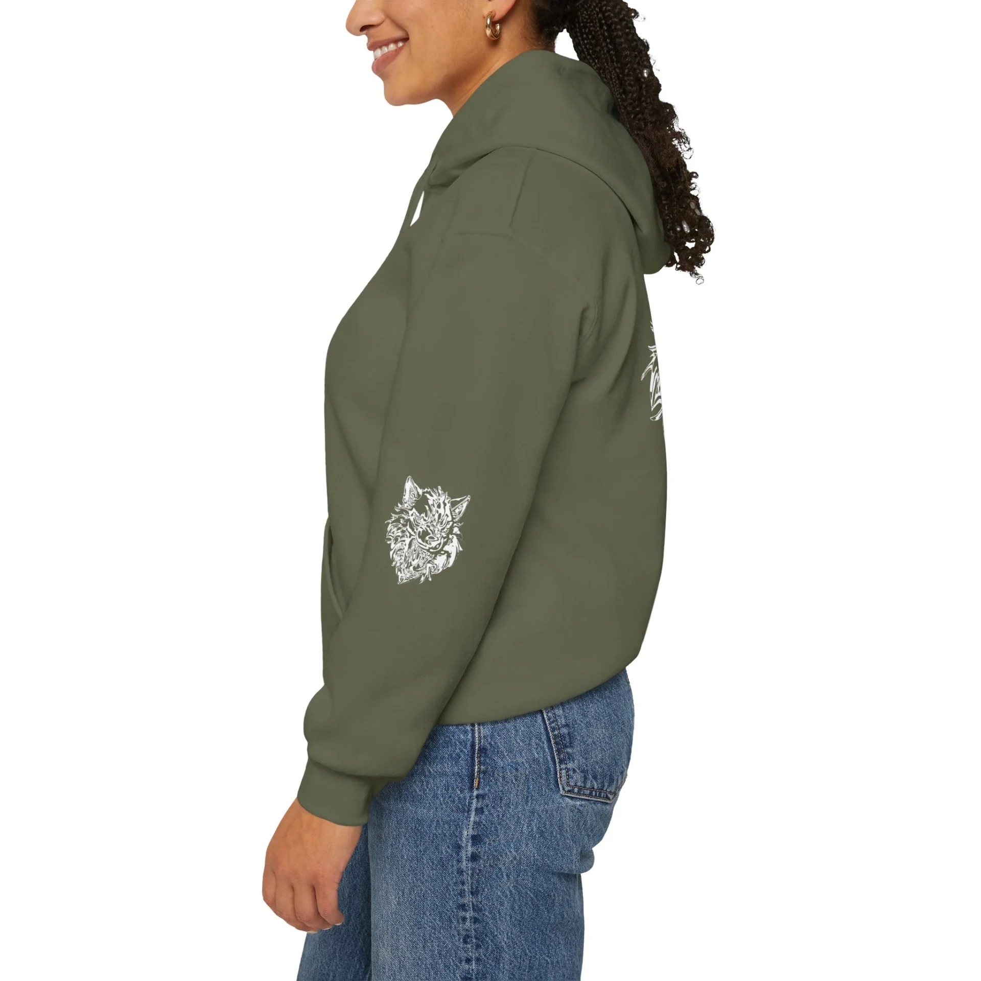 Kurt Kafası Tasarımlı Hoodie - Invert tasarım - Görsel 44
