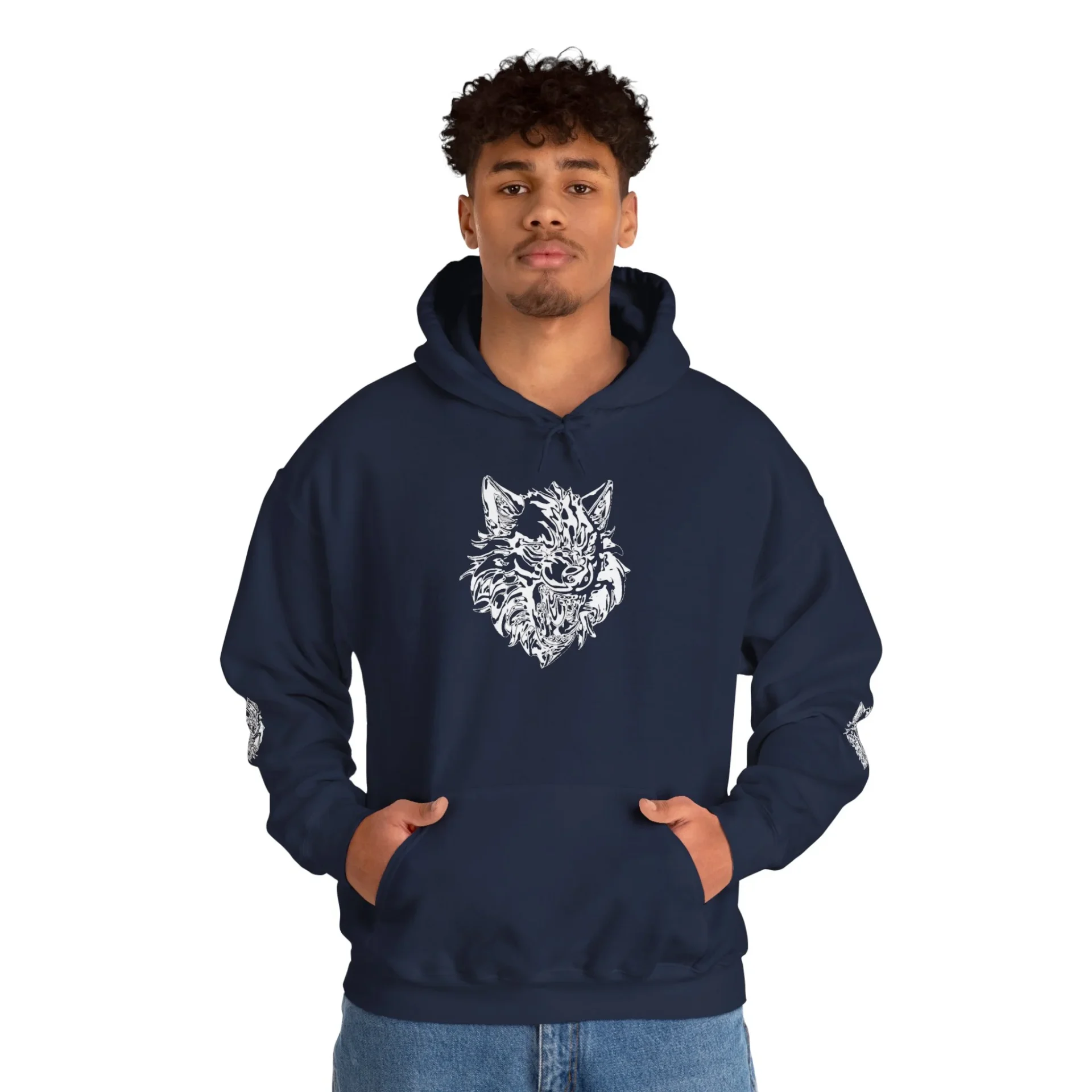 Kurt Kafası Tasarımlı Hoodie - Invert tasarım - Görsel 55