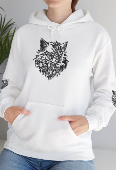 Kurt Kafası Tasarımlı Hoodie - Invert tasarım