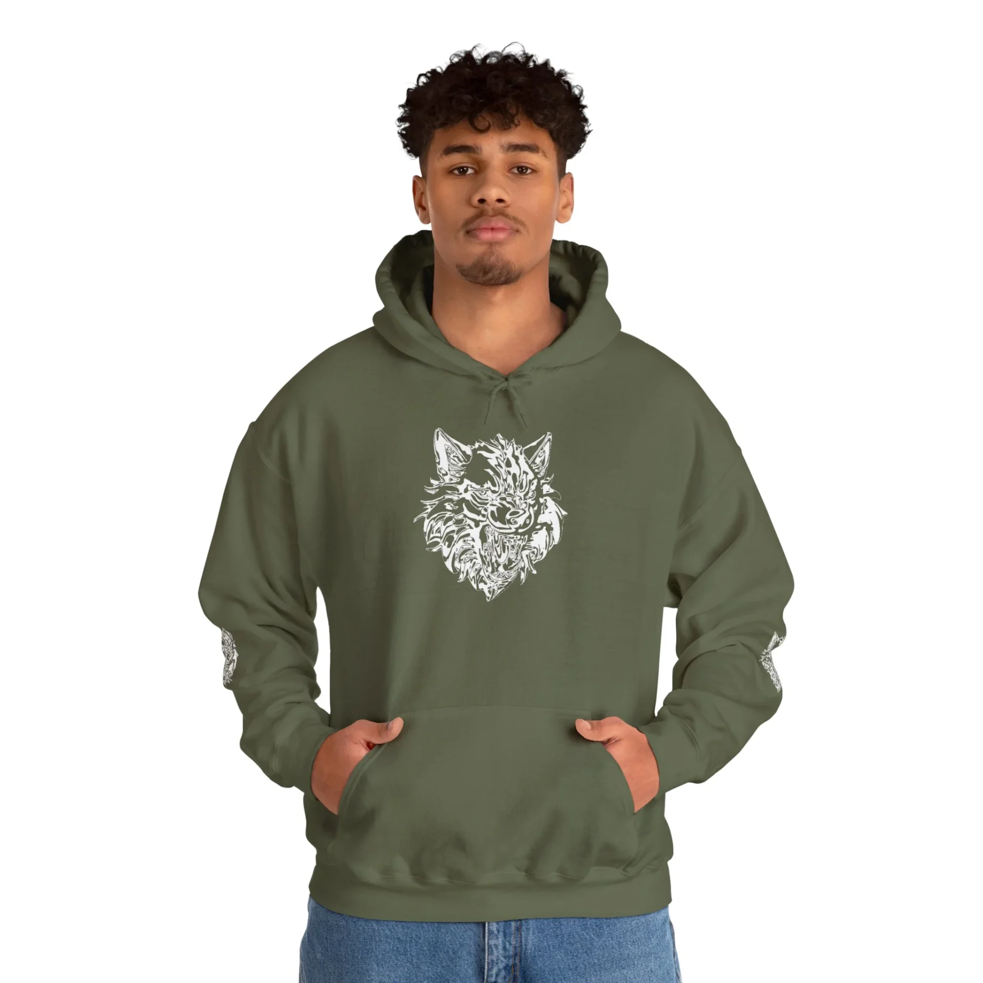 Kurt Kafası Tasarımlı Hoodie - Invert tasarım - Görsel 39
