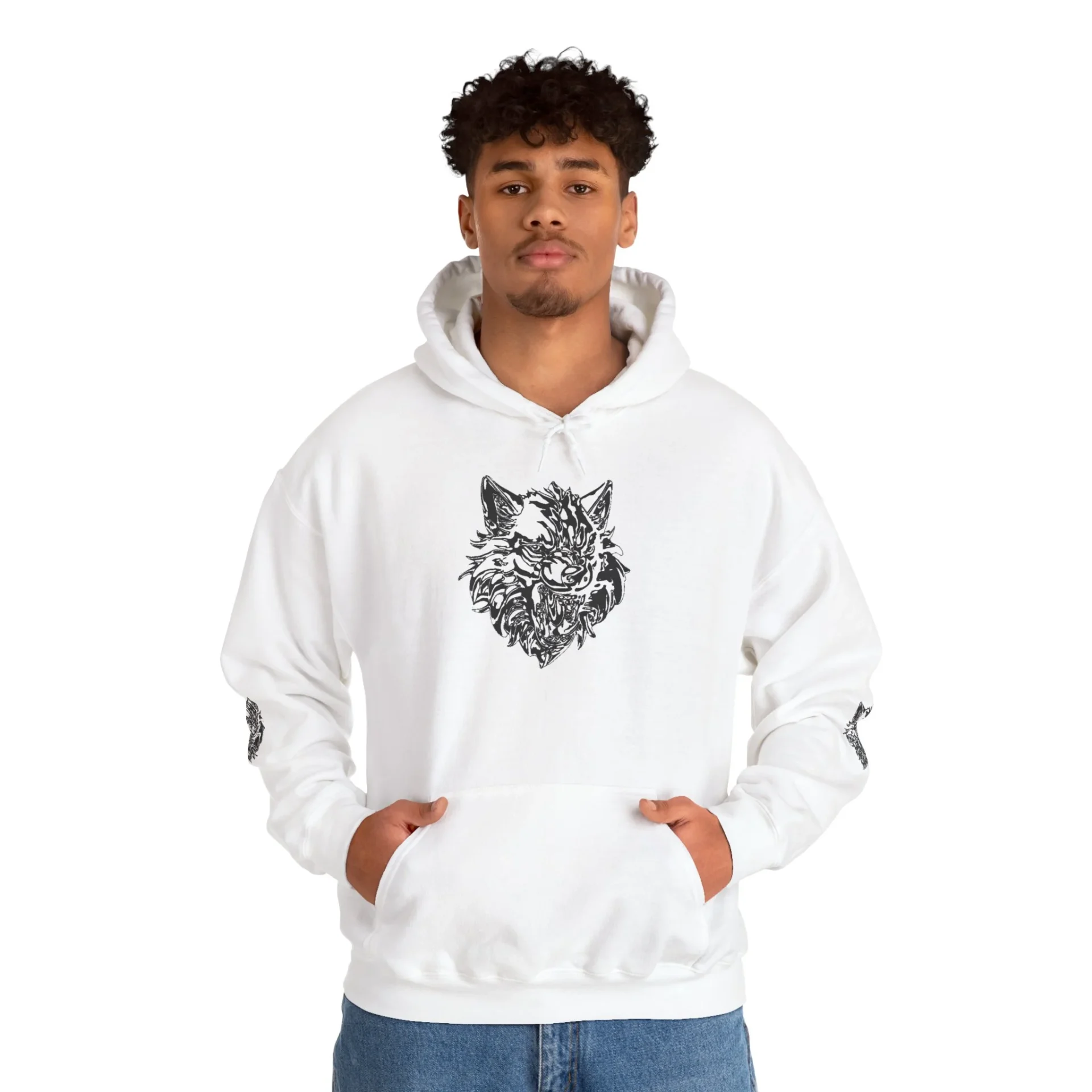 Kurt Kafası Tasarımlı Hoodie - Invert tasarım - Görsel 8
