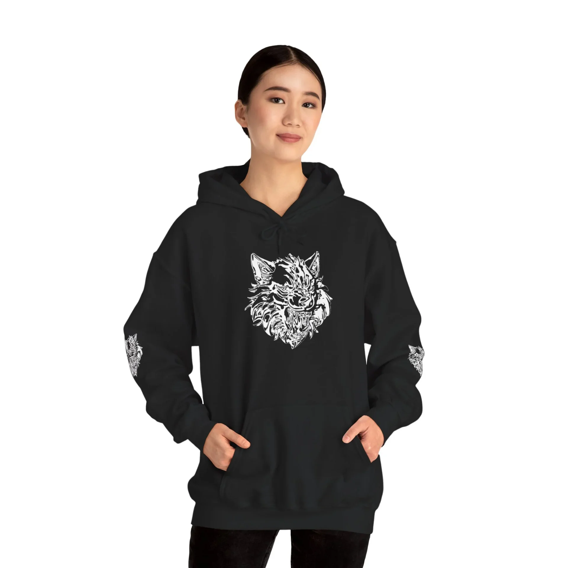 Kurt Kafası Tasarımlı Hoodie - Invert tasarım - Görsel 22