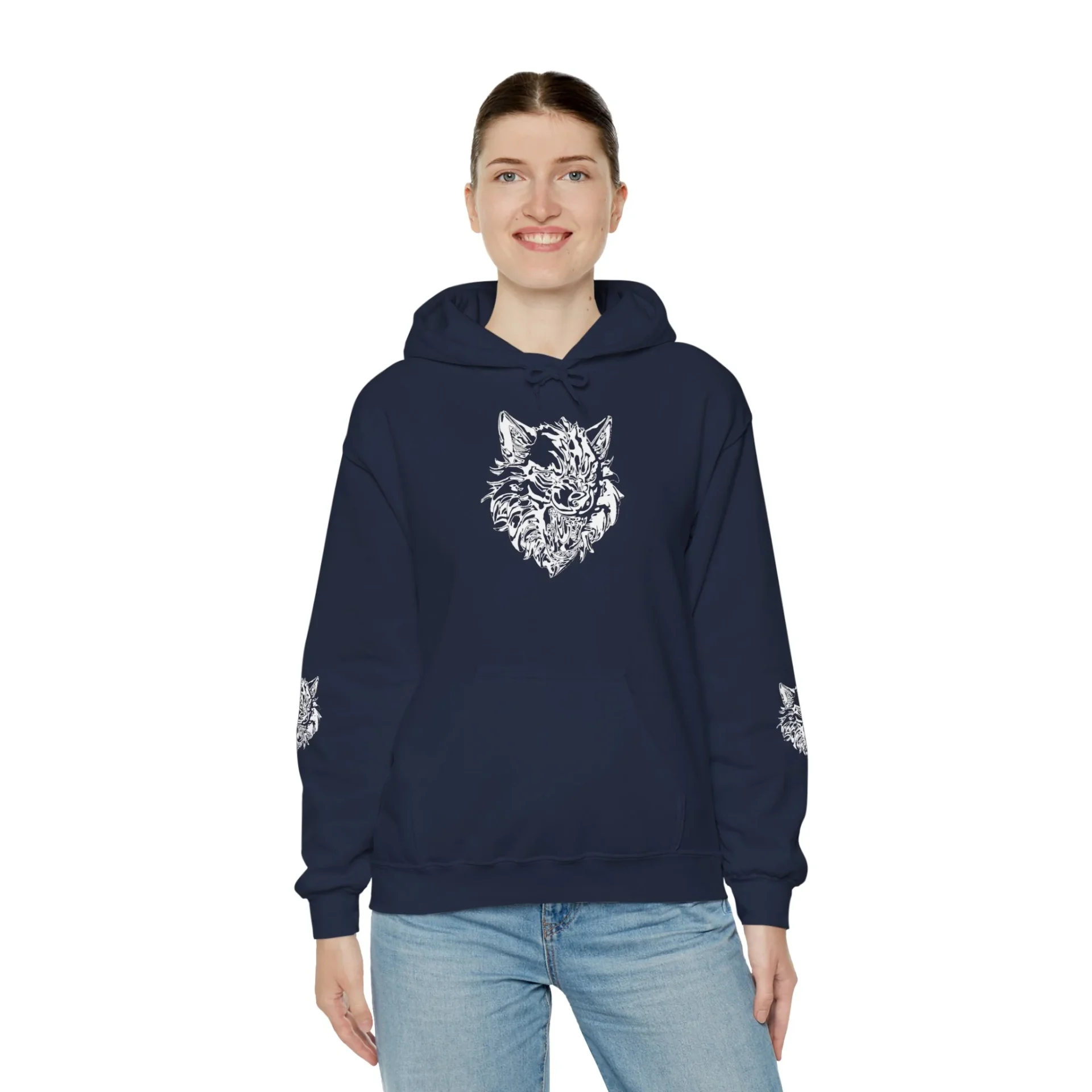 Kurt Kafası Tasarımlı Hoodie - Invert tasarım - Görsel 56