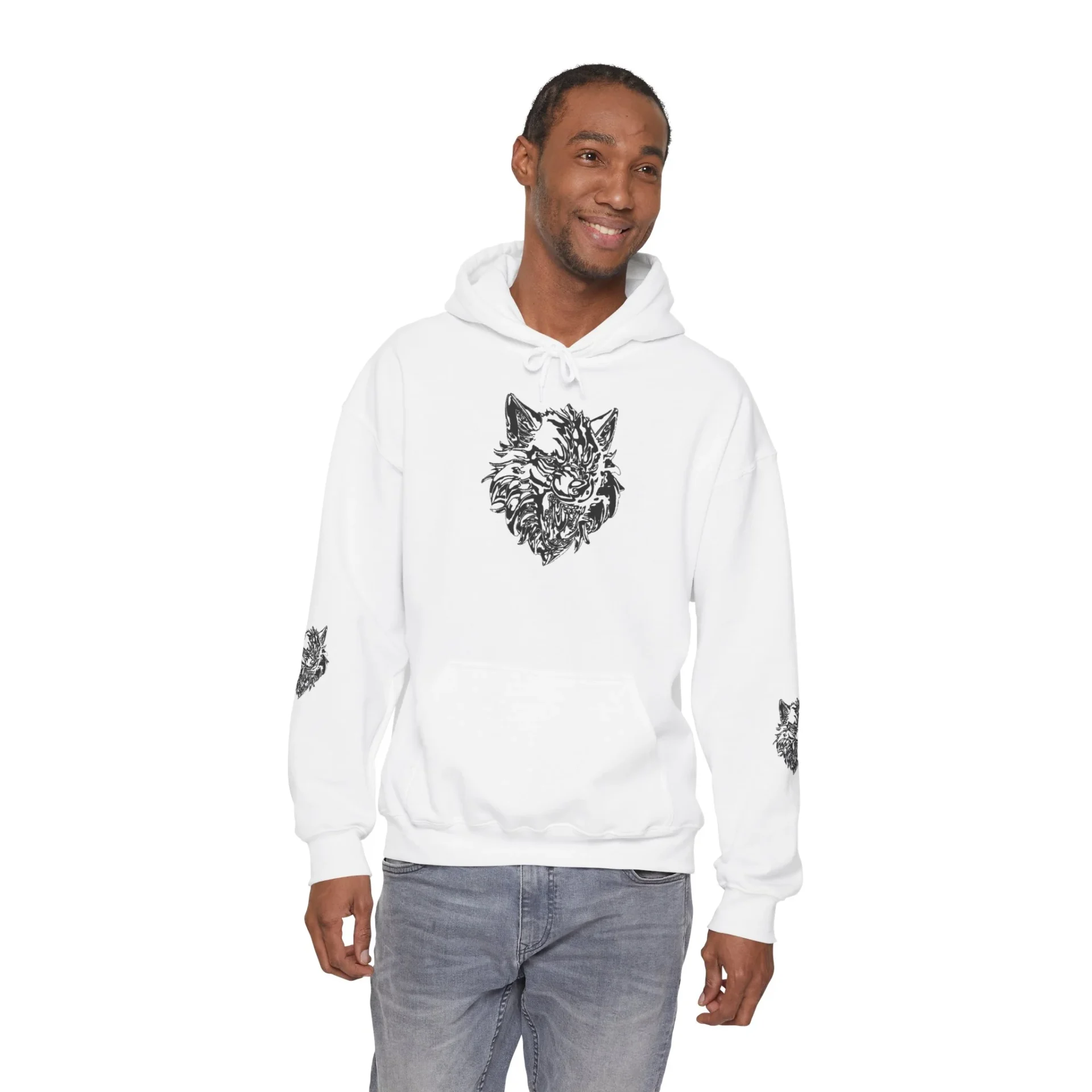 Kurt Kafası Tasarımlı Hoodie - Invert tasarım - Görsel 14