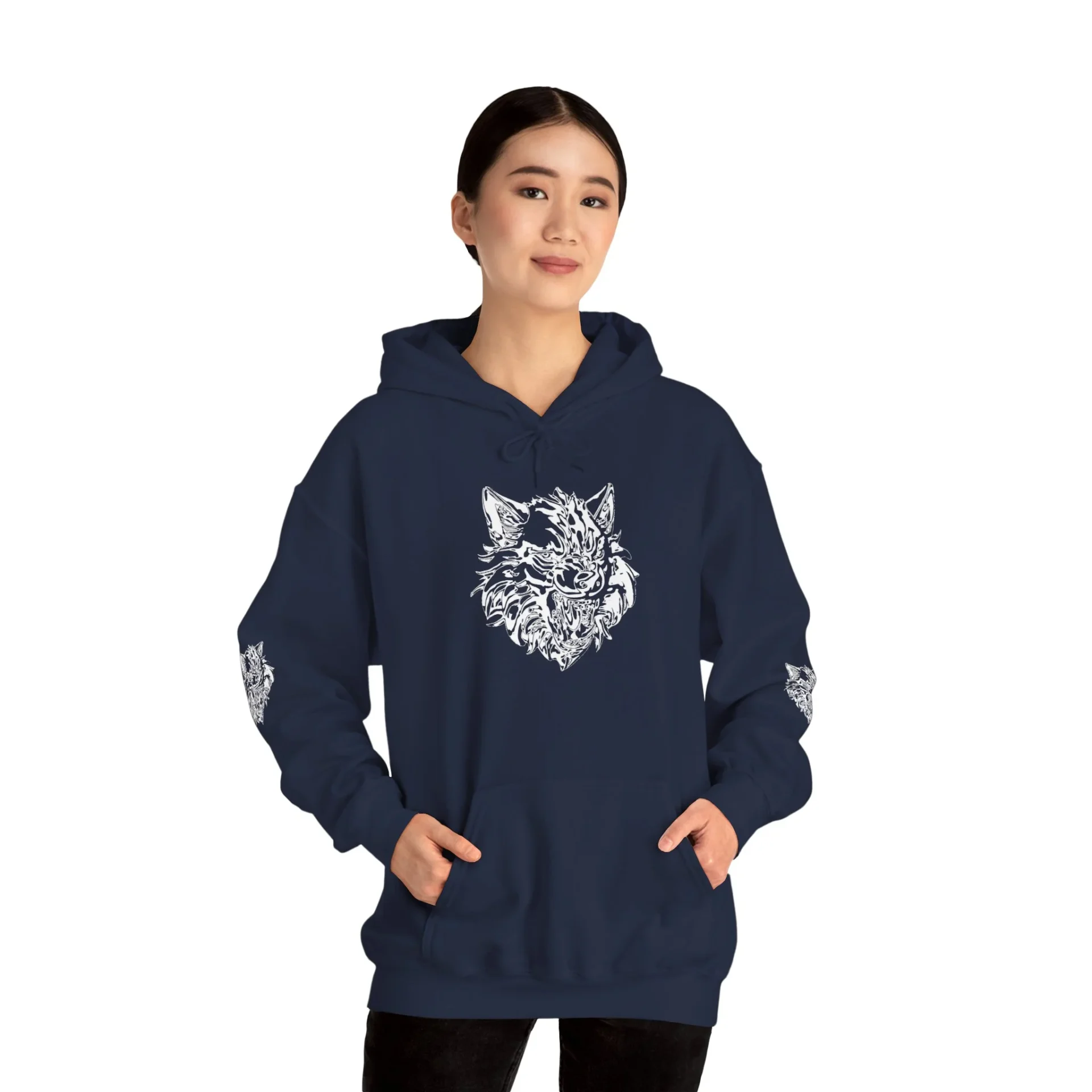 Kurt Kafası Tasarımlı Hoodie - Invert tasarım - Görsel 54
