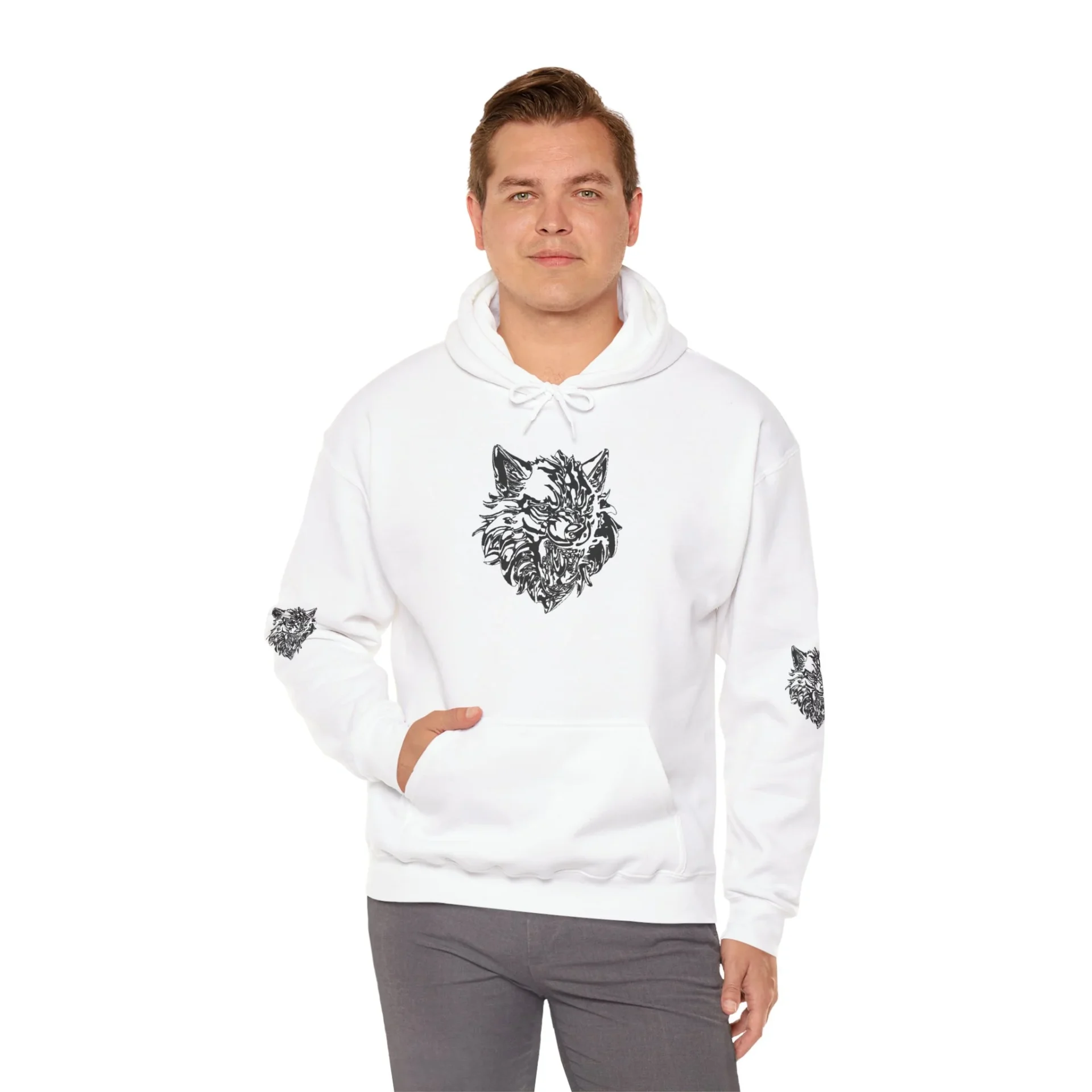 Kurt Kafası Tasarımlı Hoodie - Invert tasarım - Görsel 10