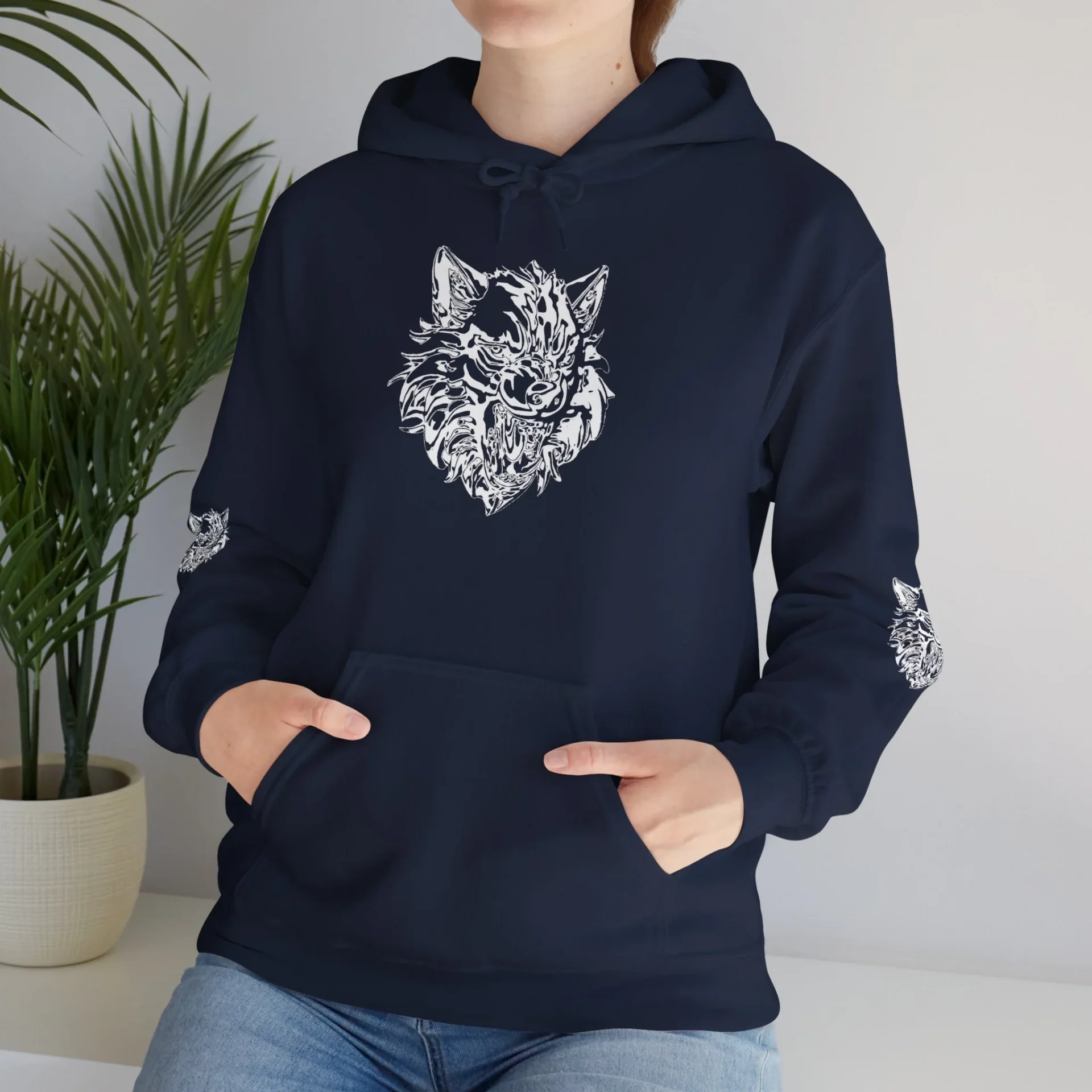 Kurt Kafası Tasarımlı Hoodie - Invert tasarım - Görsel 63