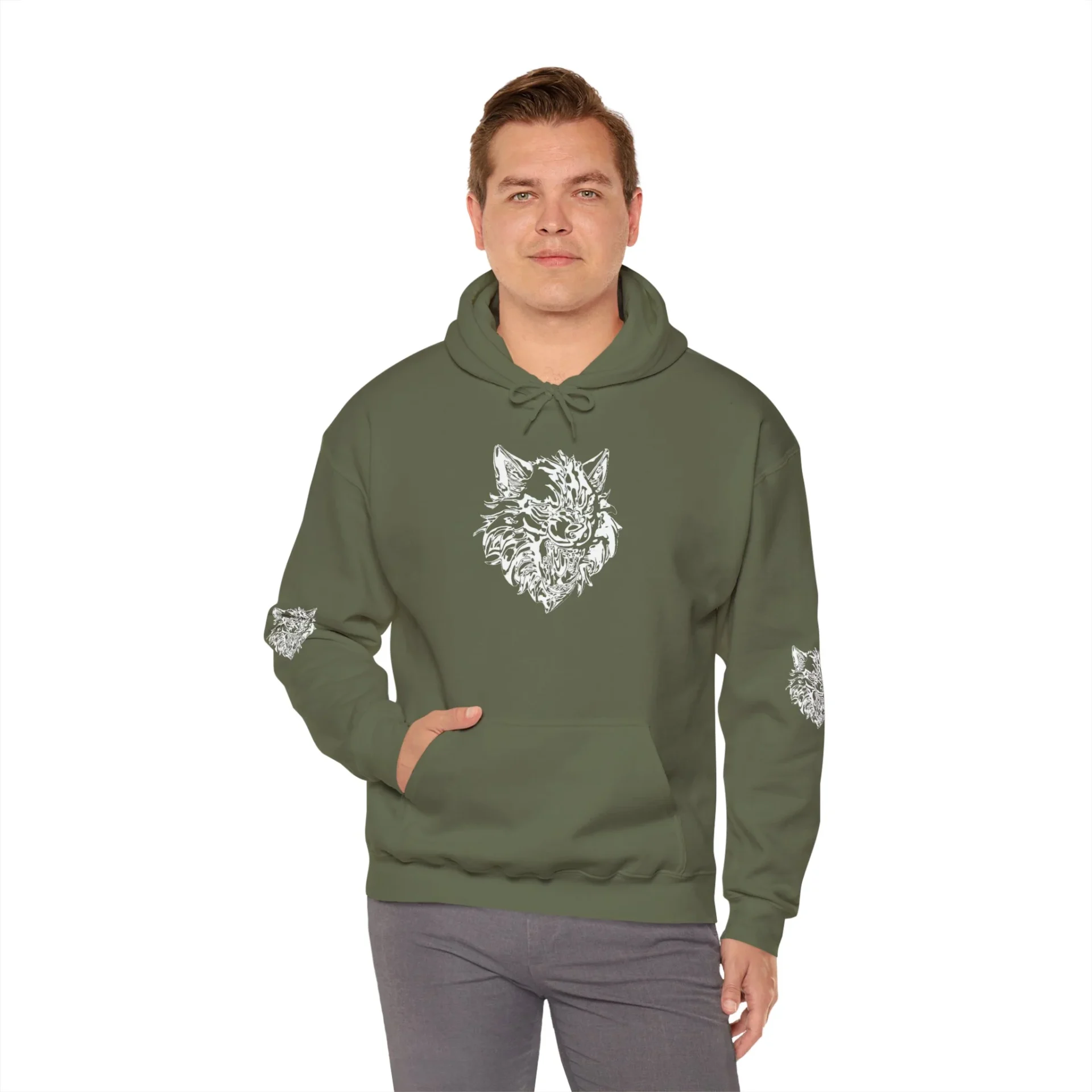 Kurt Kafası Tasarımlı Hoodie - Invert tasarım - Görsel 41