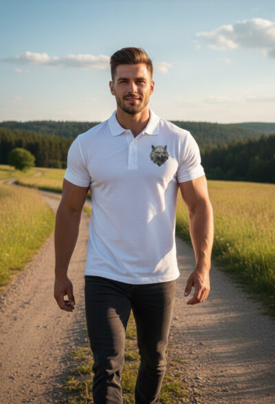 Vahşi Kurt Amblemli Polo T-Shirt
