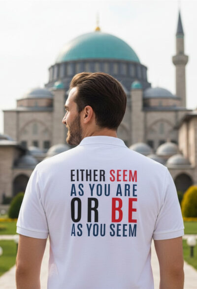 Mevlana Özdeyişi Baskılı Polo T-Shirt