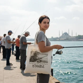 Balık verme, İstanbul'da tutmayı öğret | Catstanbul | Karakalem Çalışma