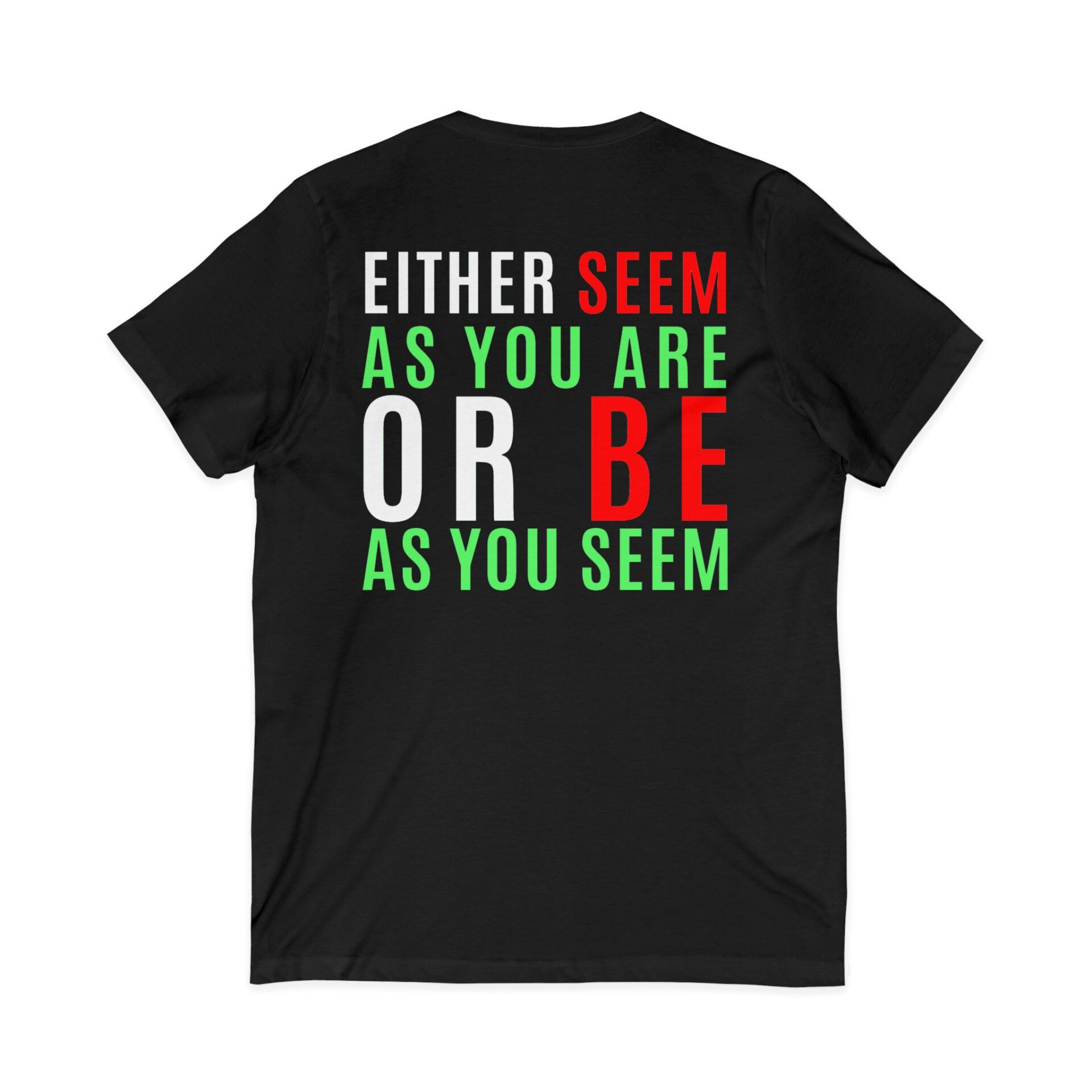 Mevlana sözü baskılı V Yaka kısa kollu t-shirt - Görsel 6